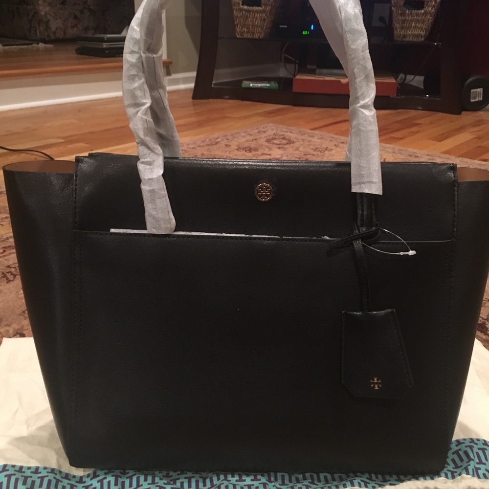 Brand New wTags Large Tory Burch Parker Tote Black